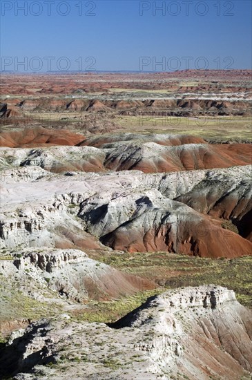 The Painted Desert, part of the Petrified Forest National Park stretches some 50, 000 acres of