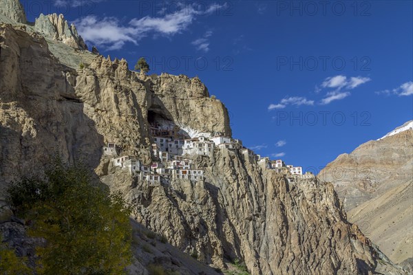 Phugtal Gompa, one of the most spectacularly located Buddhist monasteries of Ladakh, which clings