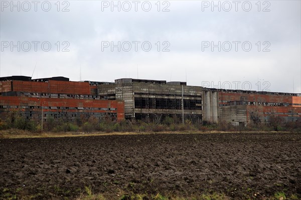 Deindustrialisation closed factory heavy industry, Shishmantsi, Plovdiv province, Bulgaria, eastern