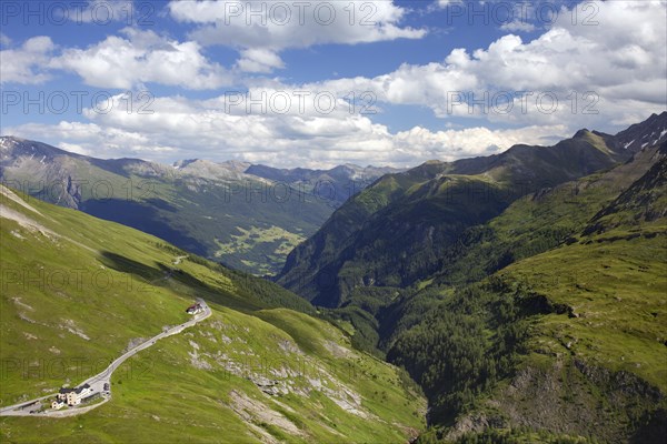 The Glocknerhaus, mountain refuge along the Franz-Josefs-Strasse, Grossglockner High Alpine Road