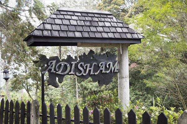 Sign for St Benedict's Monastery, Adisham, Haputale, Haputale, Badulla District, Uva Province, Sri