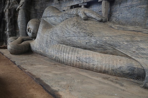 Reclining Buddha, Gal Viharaya, UNESCO World Heritage Site, the ancient city of Polonnaruwa, Sri