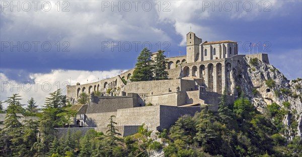 Citadel of the city Sisteron on the banks of the River Durance, Provence-Alpes-Cote d'Azur,