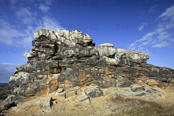 The Mittelsteine near Weddersleben, part of the Teufelsmauer, Devil's Wall, sandstone rock