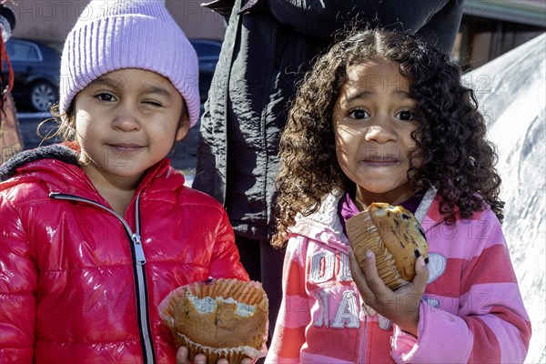 Denver, Colorado, Immigrants, mostly from Venezuela, live in a tent camp near downtown Denver. The
