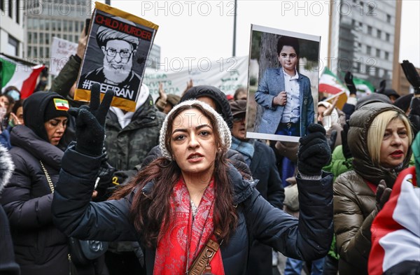 Demonstration in solidarity with the protests in Iran and remembrance of the killing of people by