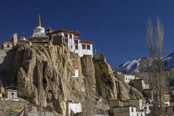 Lamayuru Gompa, one of the oldest and largest Buddhist monasteries in Ladakh, photographed in