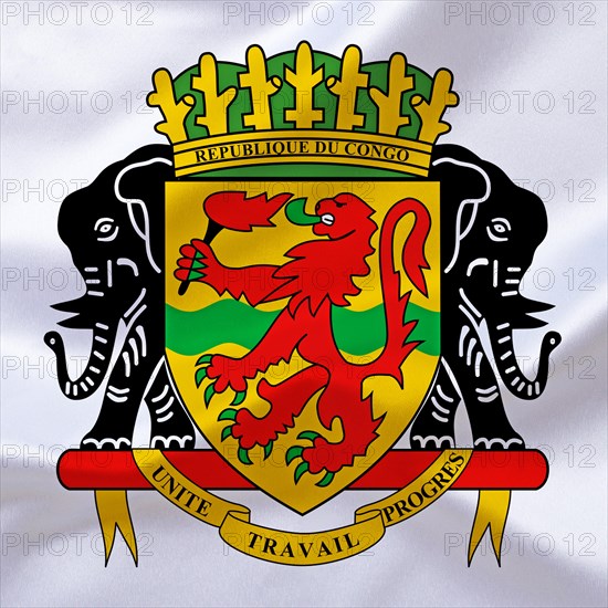 Africa, African Union, the coat of arms of the Republic of Congo, Studio