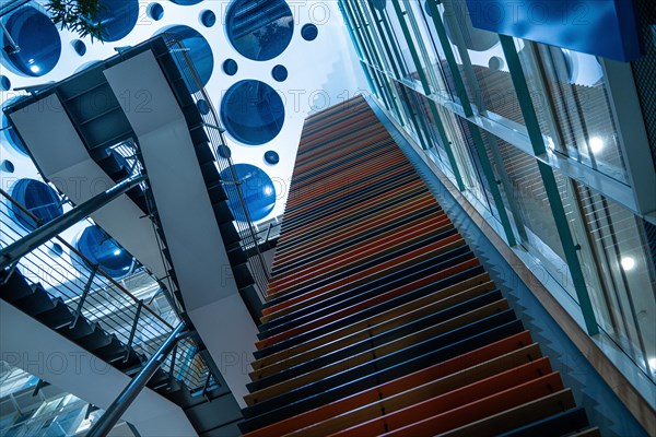 Modern interior design with an eye-catching staircase and unique design elements, Pforzheim,