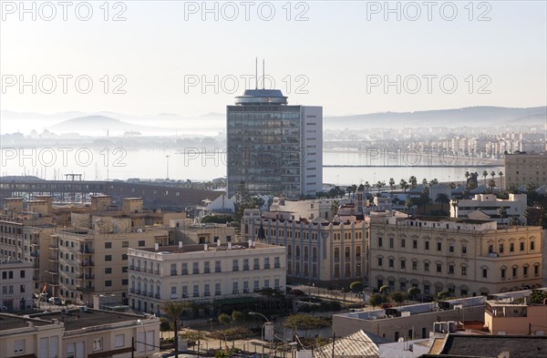 Morning view over the city Melilla autonomous city state Spanish territory in north Africa, Spain,