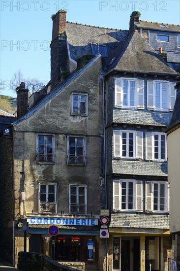 Old house in Rue Ange de Guernisac, Morlaix Montroulez, Finistere Penn Ar Bed department, Brittany
