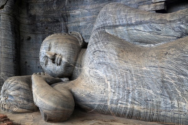 Reclining Buddha, Gal Viharaya, UNESCO World Heritage Site, the ancient city of Polonnaruwa, Sri