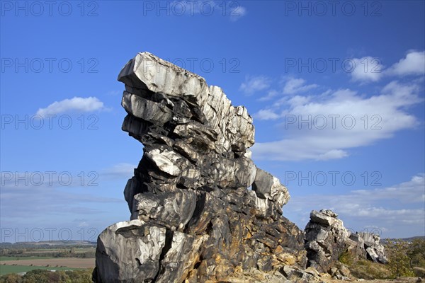 The Mittelsteine near Weddersleben, part of the Teufelsmauer, Devil's Wall, sandstone rock