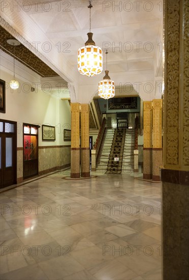 Interior of 1930s Casino Militar building, Melilla autonomous city state Spanish territory in north