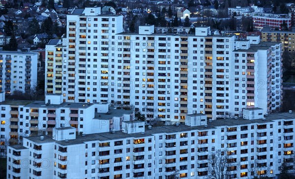View of a tower block in Gropiusstadt. The rise in rents in German cities has increased again in