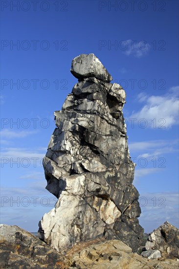 The Mittelsteine near Weddersleben, part of the Teufelsmauer, Devil's Wall, sandstone rock