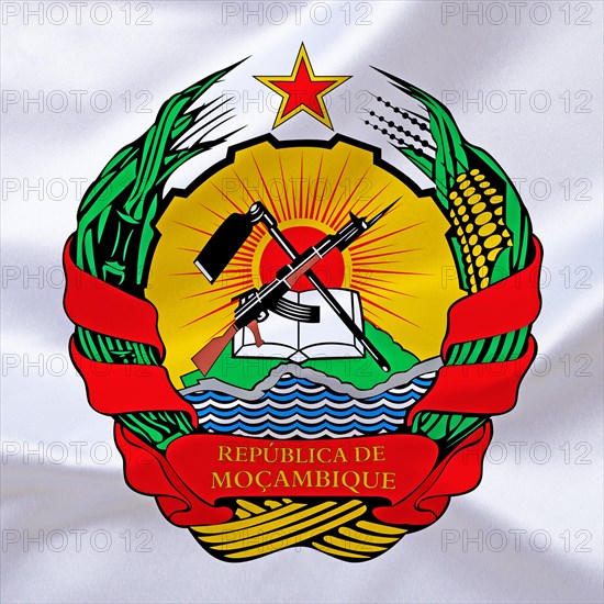 Africa, African Union, the coat of arms of Mozambique, Studio