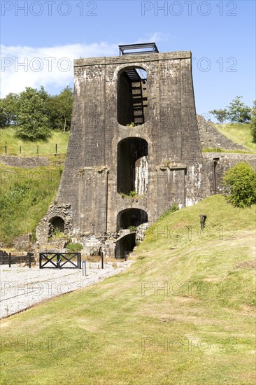 Ironworks museum industrial archaeology, UNESCO World Heritage site, Blaenavon, Monmouthshire,
