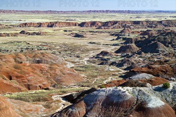 The Painted Desert, part of the Petrified Forest National Park stretches some 50, 000 acres of