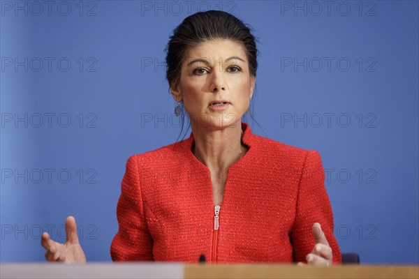 Dr Sahra Wagenknecht, Member of the Bundestag, recorded at the Federal Press Conference on the