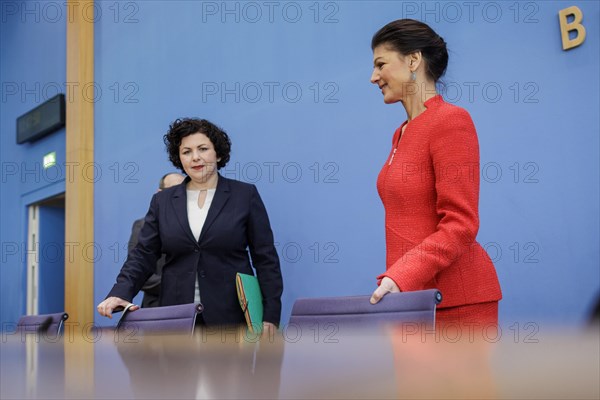 Amira Mohamed Ali, Member of the Bundestag, and Dr Sahra Wagenknecht, recorded at the Federal Press