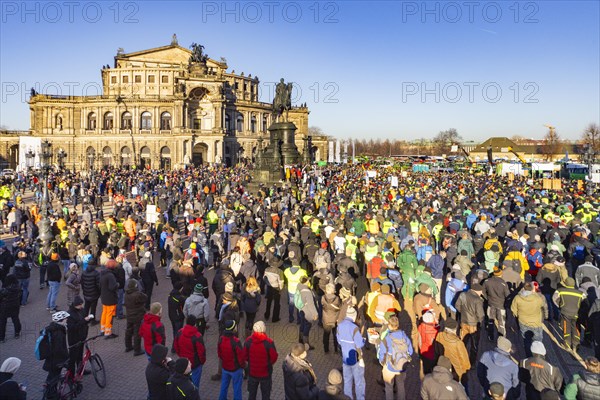Farmers' protest action, Dresden, Saxony, Germany, Europe