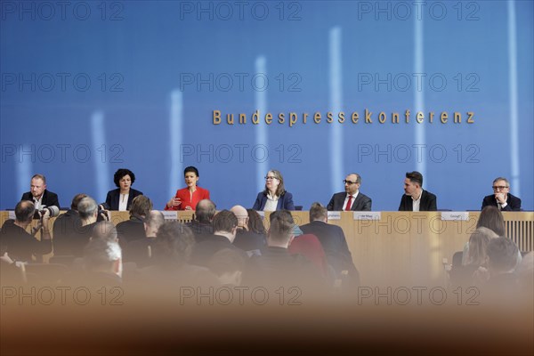 Christian Leye, MP, Amira Mohamed Ali, Dr Sahra Wagenknecht, Prof. Dr Shervin Haghsheno, university