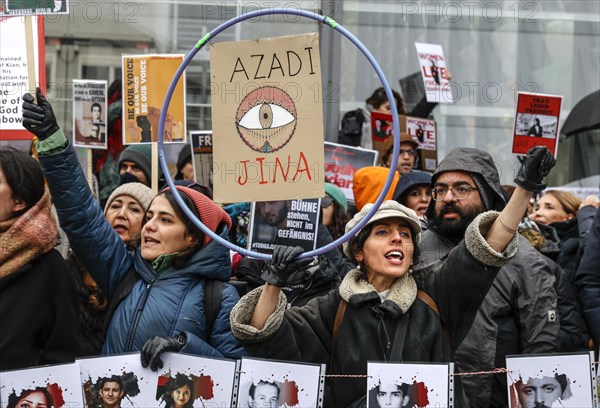 Demonstration in solidarity with the protests in Iran and remembrance of the killing of people by