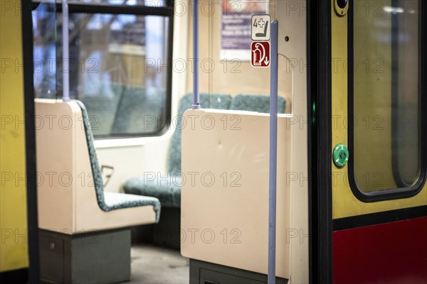 An empty S-Bahn train stands at Ostbahnhof, the terminus of the S3 today. Today is the second day