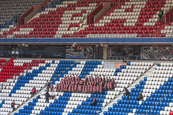The Toelzer Knabenchor sings at the memorial service, funeral service of FC Bayern Munich for Franz