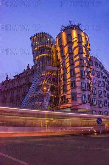 Dancing House of Prague (or Ginger and Fred building) a gem of modern architecture in Prague, Czech