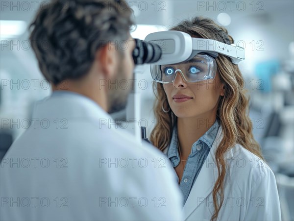 Examination at the ophthalmologist, prevention of poor eyesight, cataracts, blindness, retinal