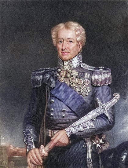 Sir Robert Henry Sale 1782 to 1845 English soldier, Historical, digitally restored reproduction