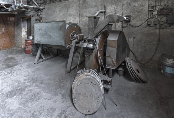 Zinc powder production room in a metal powder mill, founded around 1900, Igensdorf, Upper