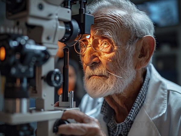 Examination at the ophthalmologist, prevention of poor eyesight, cataracts, blindness, retinal