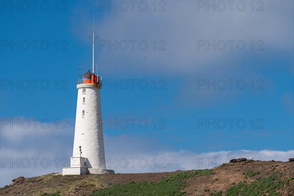 Reykjanesviti, Reykjanes lighthouse on Baejarfell, Reykjanes peninsula, near Reykjavik, Iceland,