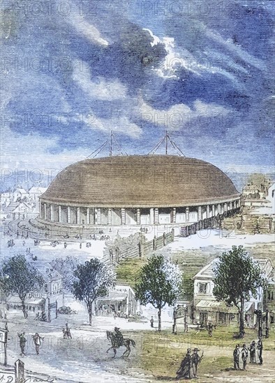 The Tabernacle in Salt Lake City, Utah, in the 1870s. From American Pictures Drawn With Pen And