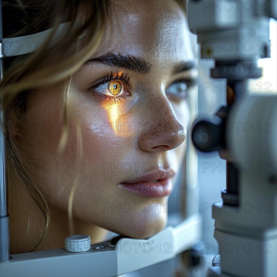 Examination at the ophthalmologist, prevention of poor eyesight, cataracts, blindness, retinal