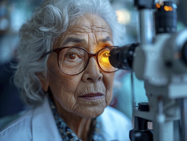 Examination at the ophthalmologist, prevention of poor eyesight, cataracts, blindness, retinal