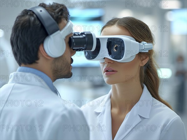 Examination at the ophthalmologist, prevention of poor eyesight, cataracts, blindness, retinal