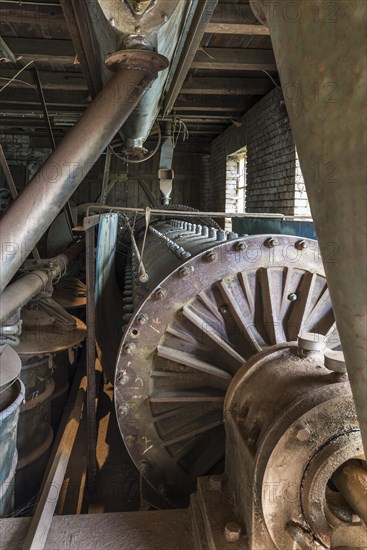 Powder grinding plant in a metal powder mill, founded around 1900, Igensdorf, Upper Franconia,