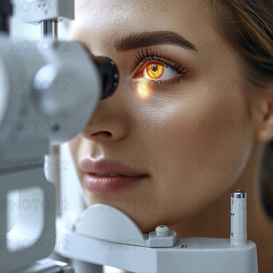 Examination at the ophthalmologist, prevention of poor eyesight, cataracts, blindness, retinal