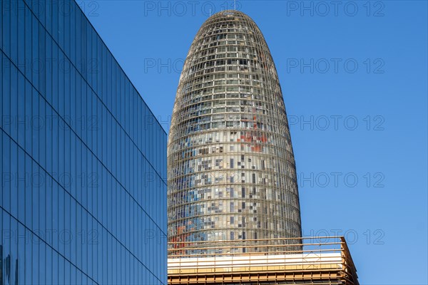 The Glories Tower, formerly called Torre Agbar, in the Poblenou area of Barcelona in Spain