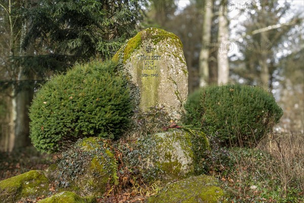 Memorial stone for the victims of the Second World War 1939, 1945 in the castle park,