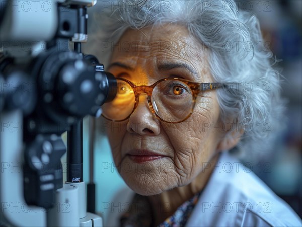 Examination at the ophthalmologist, prevention of poor eyesight, cataracts, blindness, retinal