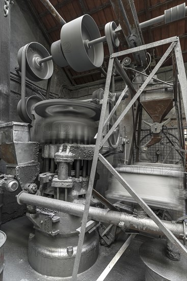 Zinc powder production room in a metal powder mill, founded around 1900, Igensdorf, Upper