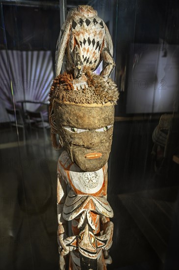 Figure of a god, South Sea collection, Obergünzburg, Allgäu, Bavaria, Germany, Europe
