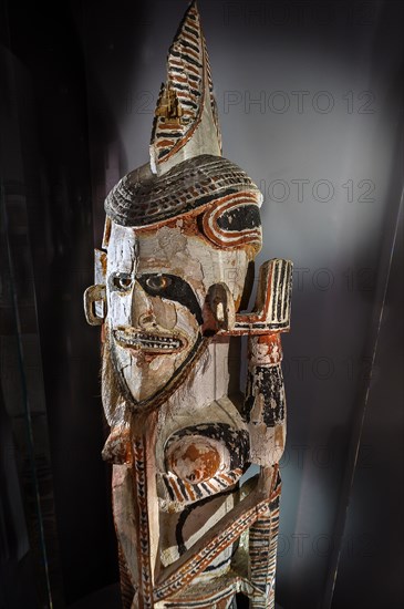 Figure of a god, South Sea collection, Obergünzburg, Allgäu, Bavaria, Germany, Europe