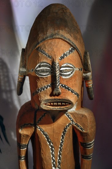 Figure of a god, South Sea collection, Obergünzburg, Allgäu, Bavaria, Germany, Europe