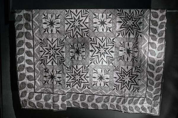 Tapa cloth made from bark bast, South Sea Collection, Obergünzburg, Allgäu, Bavaria, Germany,